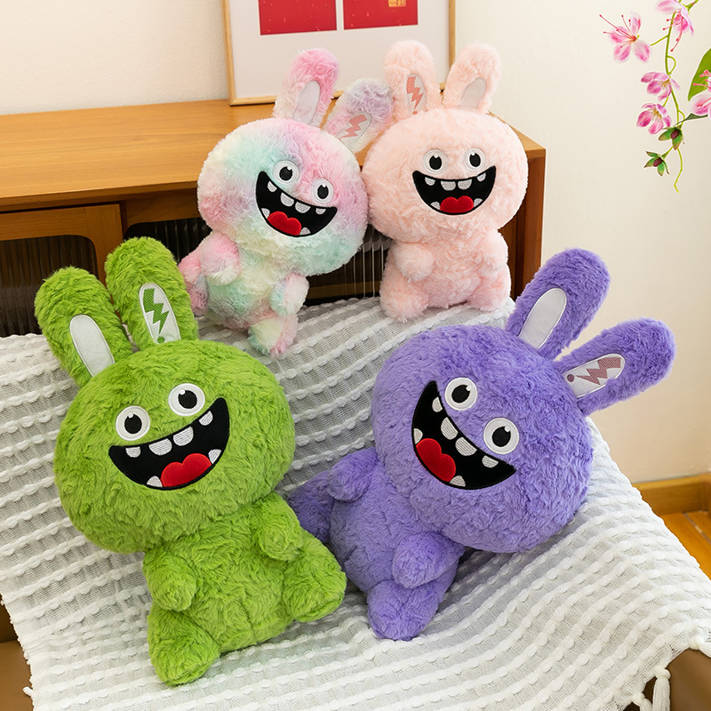Cross-Border Popular Cartoon Cute Haha Rabbit Stress-Relief Plush Toy Healing Series Bunny Gift