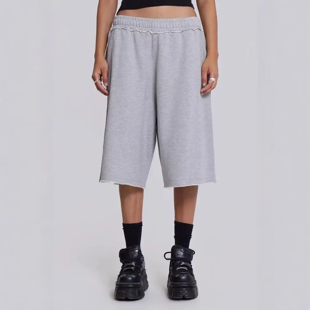 Iamubaba Fashion Jaded London American Retro Street Trendy Loose Casual Pants Cropped Pants Summer