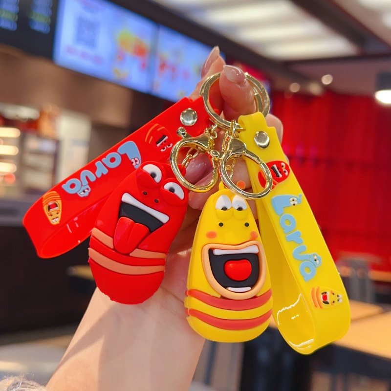Cartoon Quirky and Hilarious Bug Keychain Student Backpack Pendant Little Red Same Style Doll Keychain Gift Wholesale