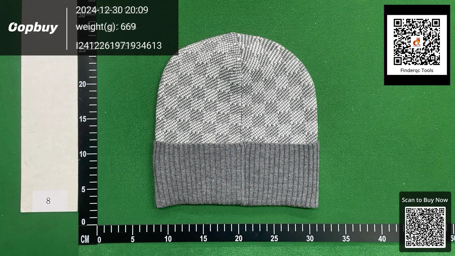 Houndstooth Knit Beanie