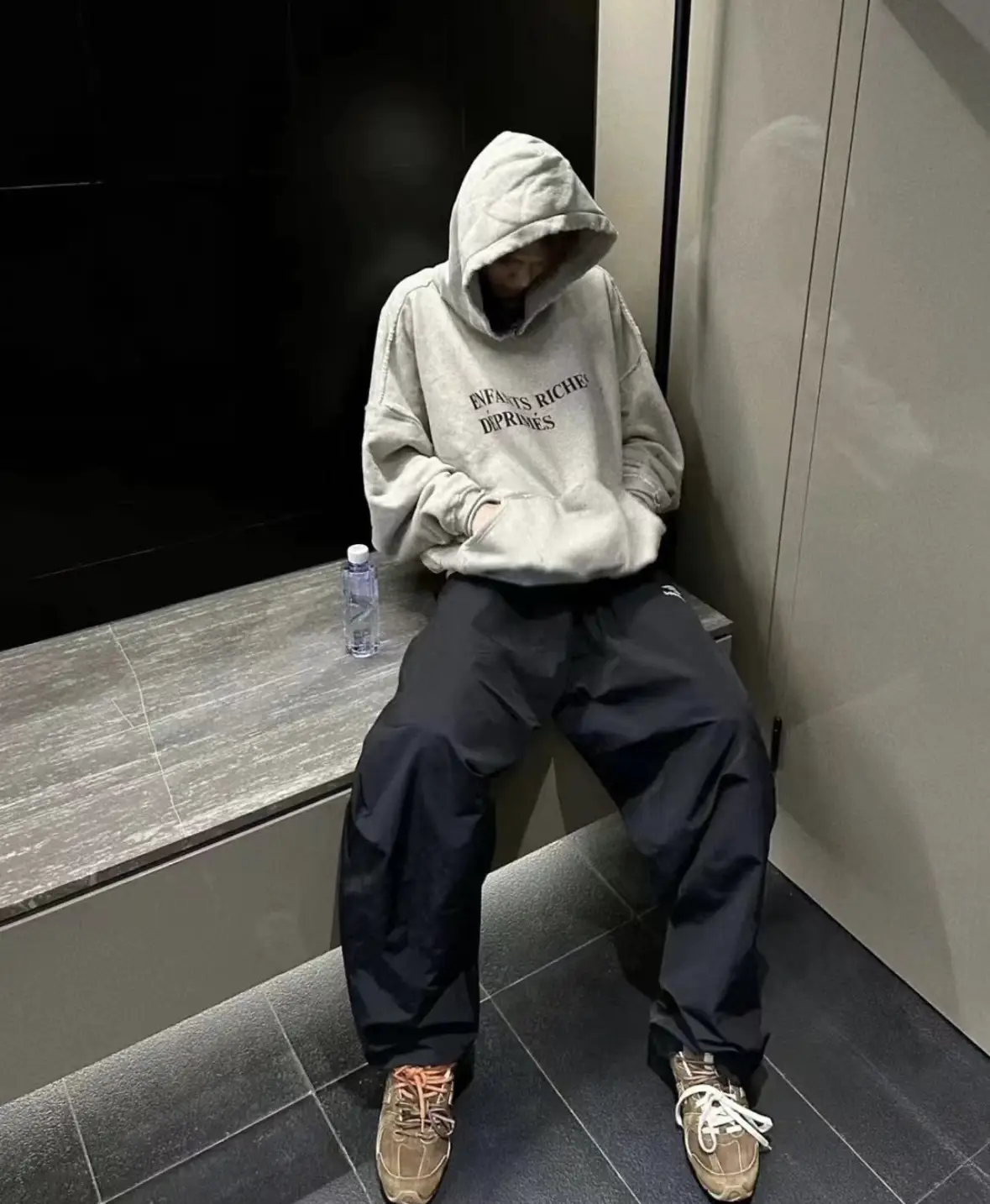Enfants Riches Deprimes Gray Slogan Hoodie