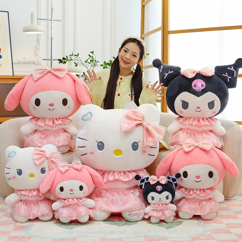New Kuromi Melody Plush Toy Home Companion Pillow Doll Gift for Friends Cartoon Doll