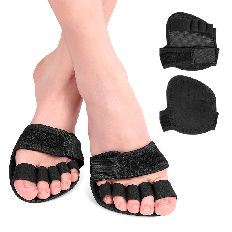 Five-finger half-Palm yoga socks hallux valgus overlapping hammer toe splitting device ballet anti-wear front palm pad front