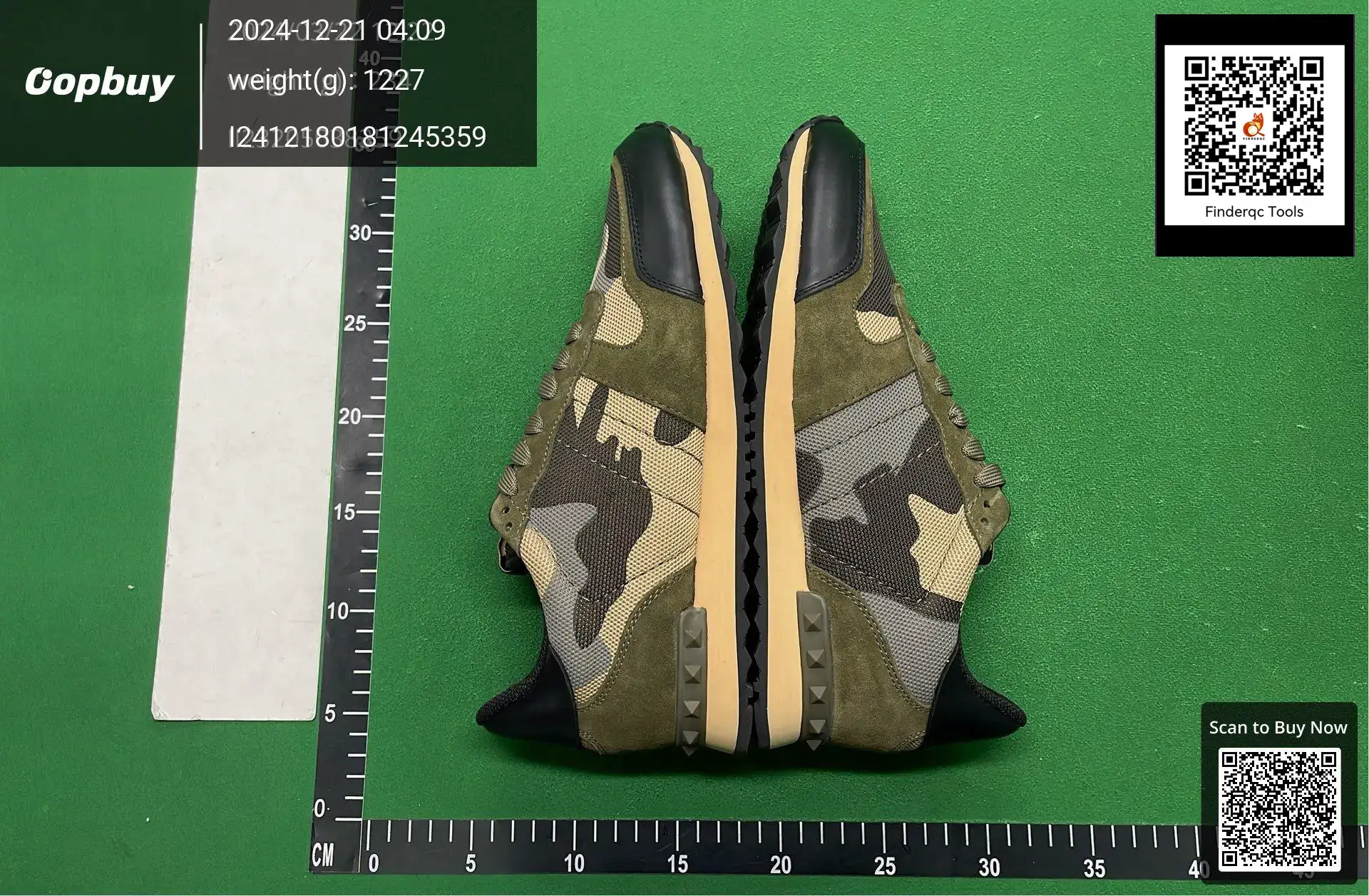 Valentino Camouflage Rivet Sneakers
