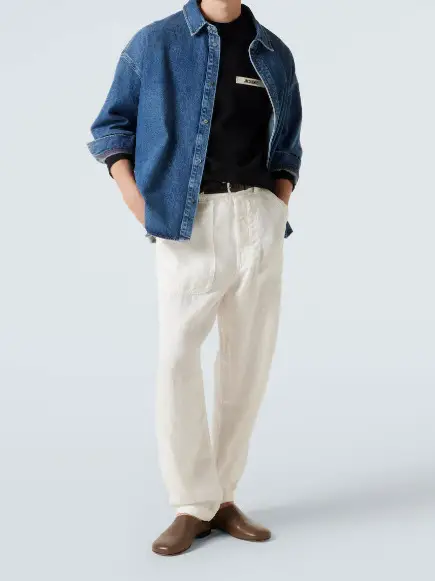 Authentic Trendy Jacquemus Long sleeves Left Chest Embroider Ribbon Logo Decorated Crew Neck Sweatshirt Base Layer