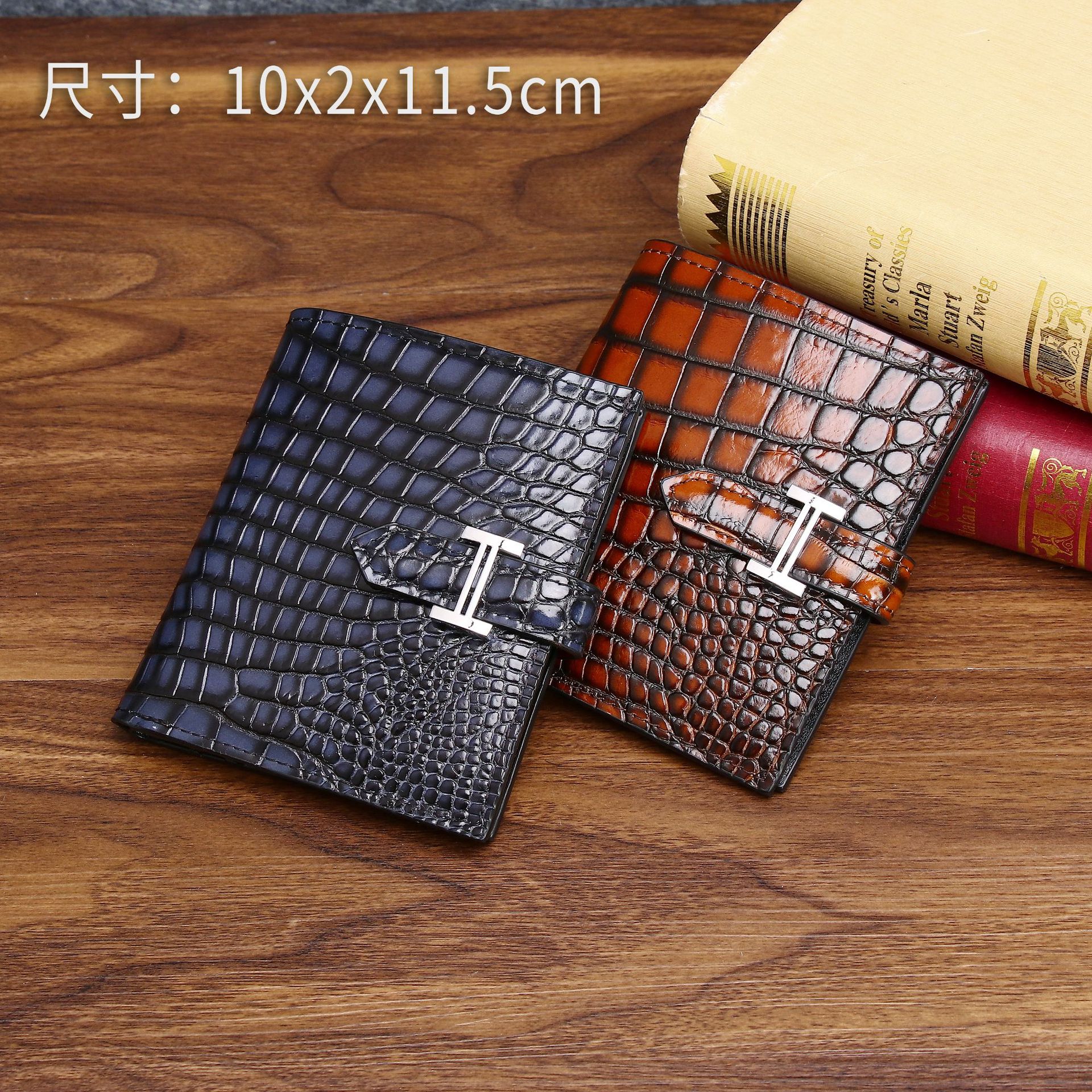 New crocodile belly pattern men's and women's suit clip suit bag multi-function wallet women's small wallet multi-card fashion factory