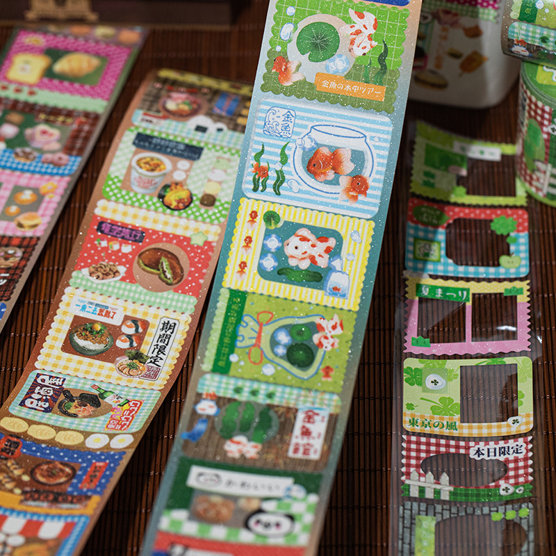 Language idle ancient early photo frame die cutting tape Showa memory series decoration Joker material diy hand account goo card collage