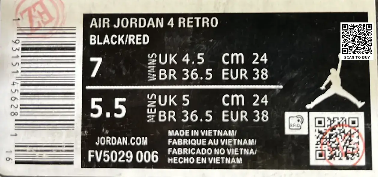 Air Jordan 4 Retro Black/Red