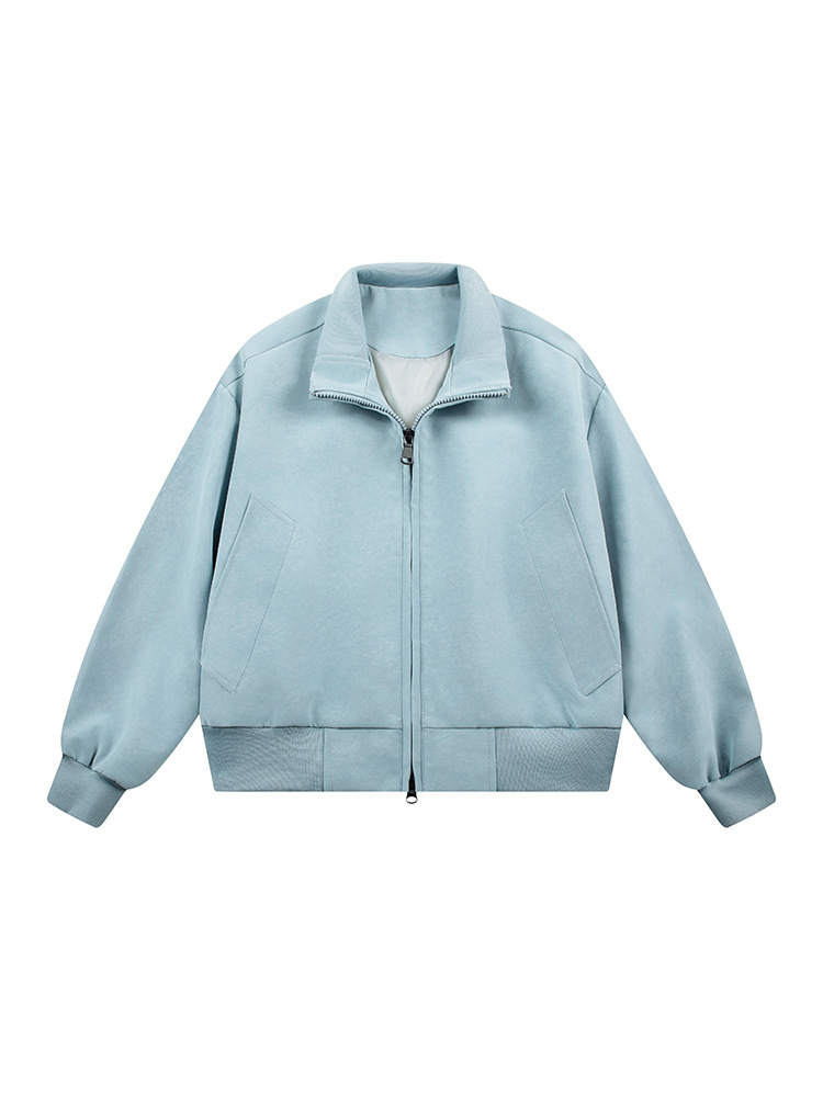American-Style Lapel Spring and Autumn Jacket for Men, Loose Trendy Brand Style, Handsome High-End Casual Pilot Mid-Length Jacket