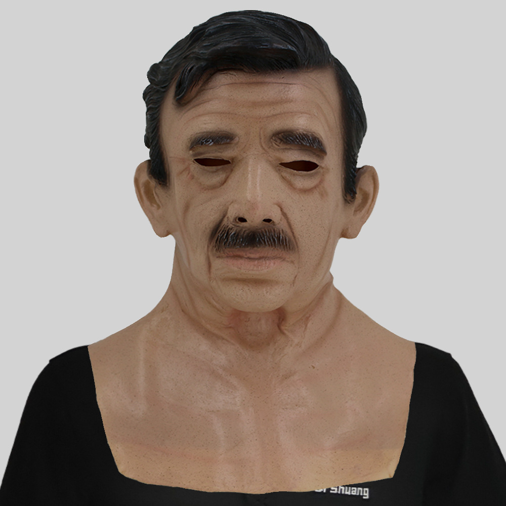 Uncle Mustache Funny Character Headgear Masquerade Cross-Border Live Broadcast Mask Halloween Party Prank Props