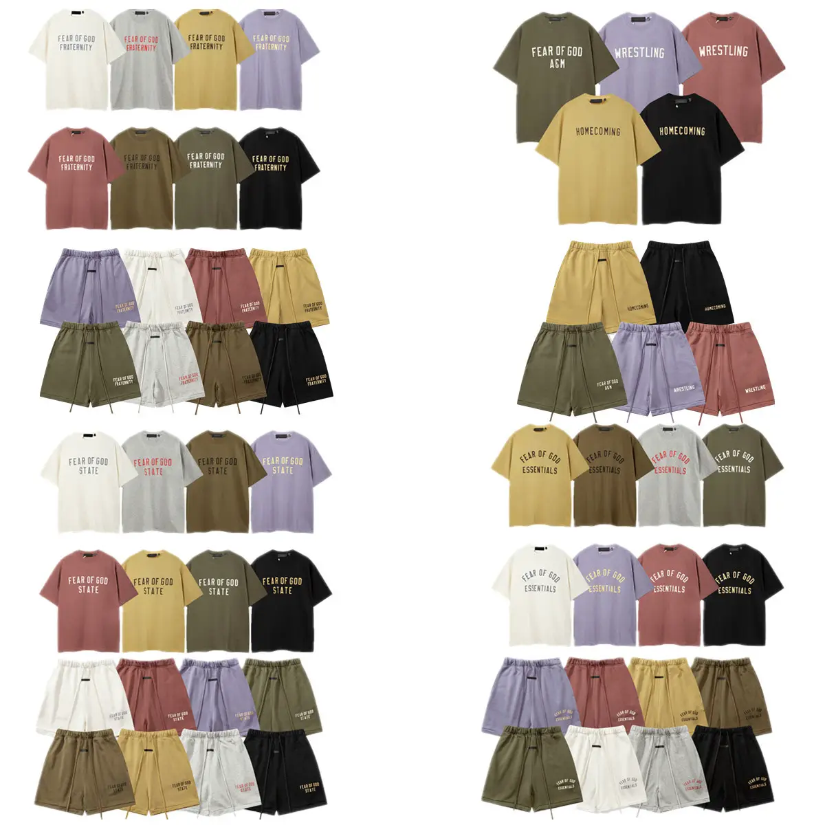 FOG ICON 复线ESSENTIALS美式高街夏季宽松情侣短袖潮重磅T恤男女