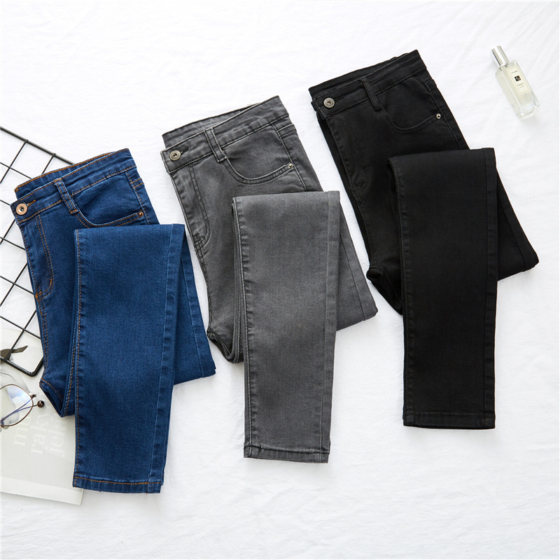 2020 Women's High-Waisted Skinny Jeans, Versatile Slim-Fit Cropped Pants, Winter Pencil Pants, Stylish for Work
