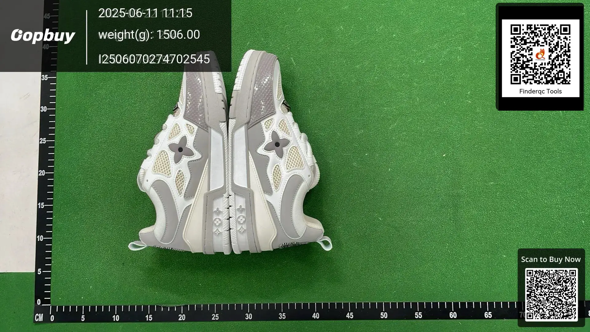 Louis Vuitton LV Trainer White Grey