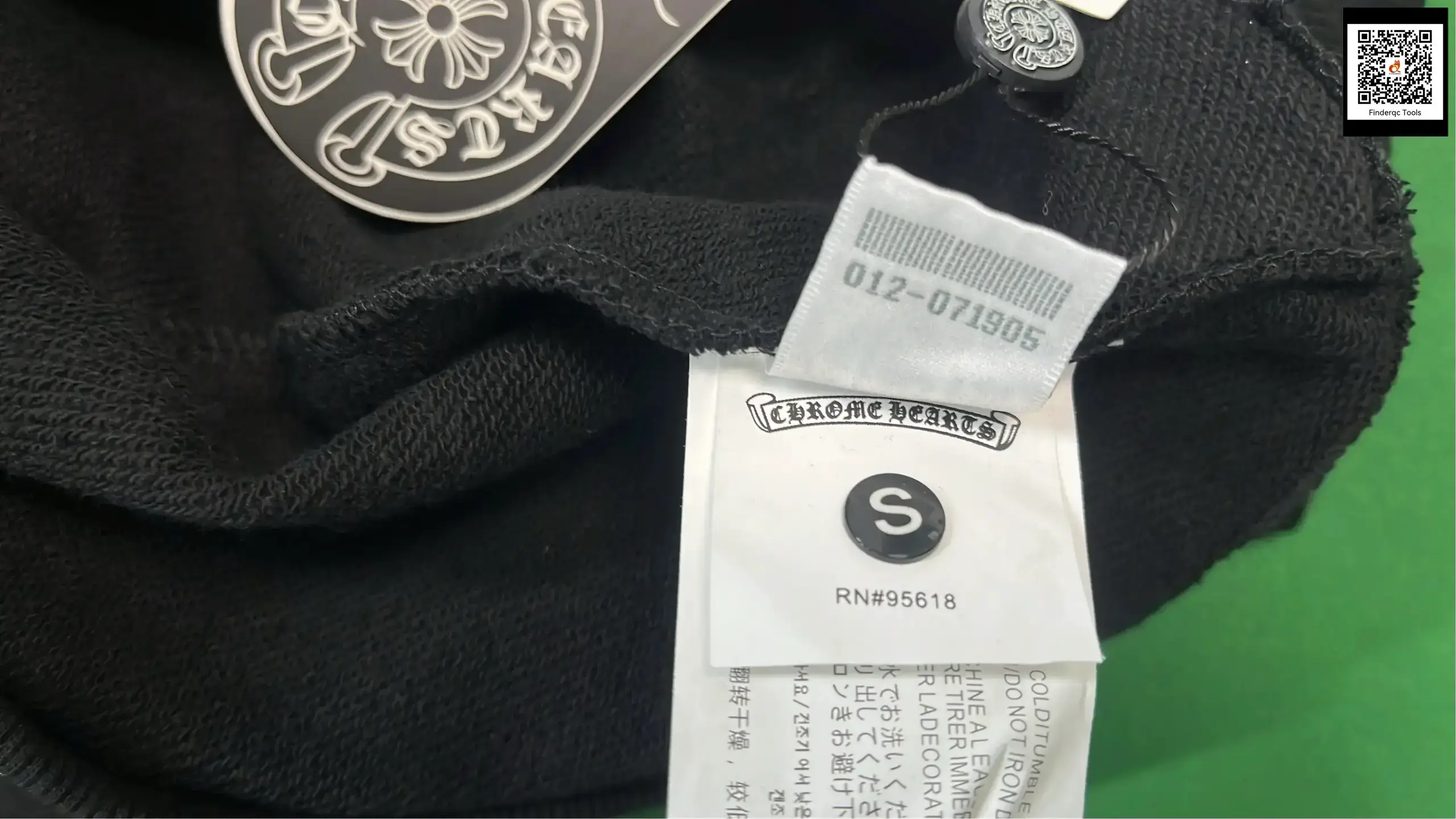 Chrome Hearts Black Cotton Terry Loose Casual Hooded Sweatshirt
