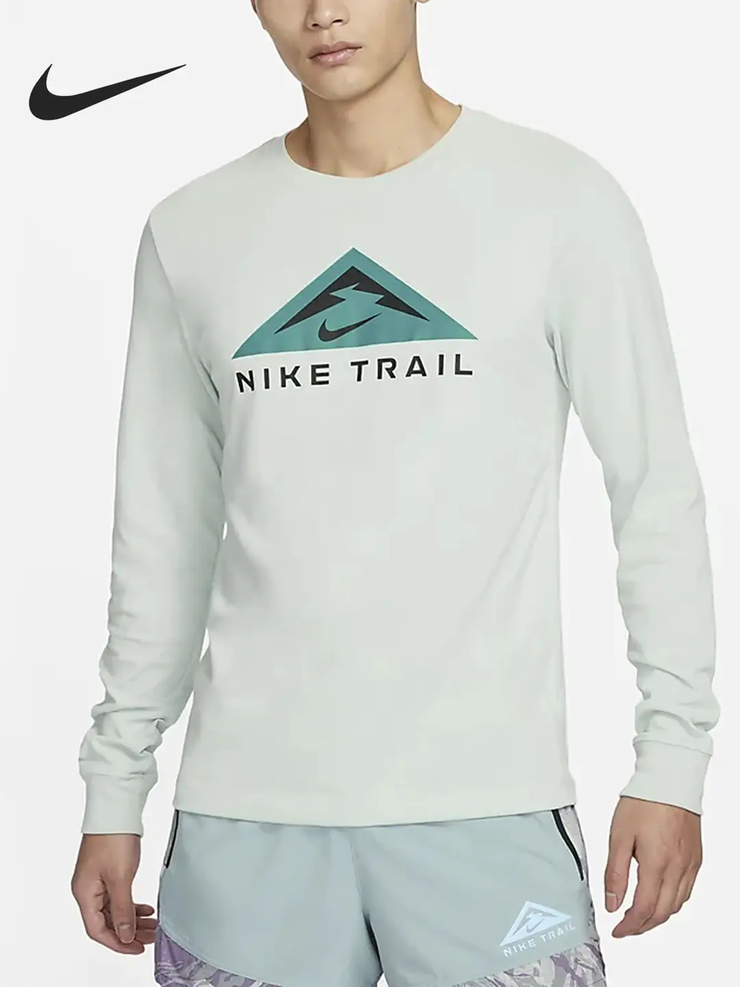 Nike Official Authentic Trail Running Casual Round Neck Men's Sports Long-Sleeved T-Shirt Dv9382-034