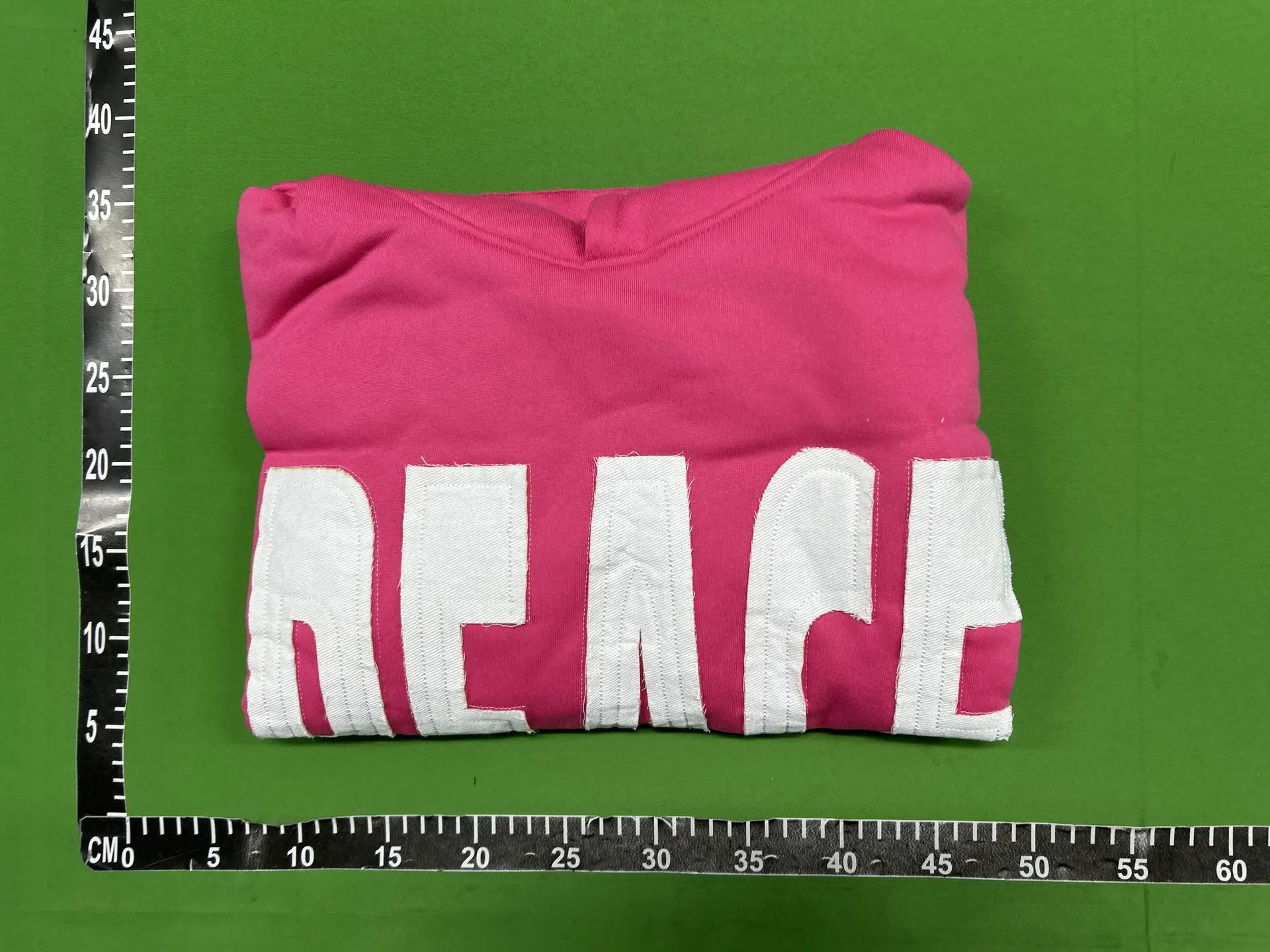 Pink Embroidered Peace Hoodie
