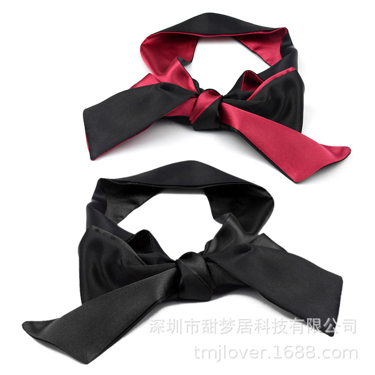 Adult sexy satin cloth eye mask multi-use satin scarf tied hands and feet handcuffs silky alternative sex products wholesale