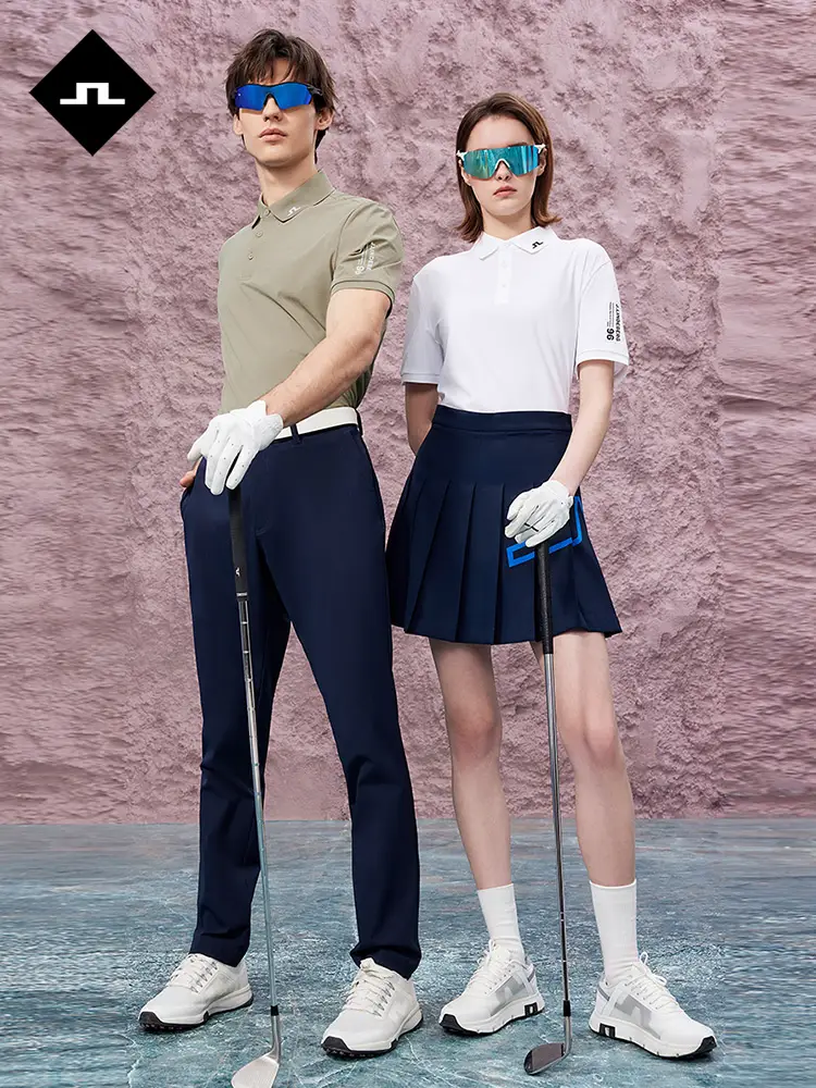 Jlindeberg Golf Summer New arrival Sun Protection Lapel Couple Short-Sleeved Polo Shirt for Men and Women