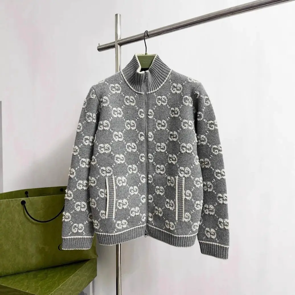 Cross-Border Top Version 25 New Autumn and Winter Knitted Long-Sleeved Sweater Cardigan Full-Print Stereo Letter Jacket for Women NanyouProduct LinkRefresh
