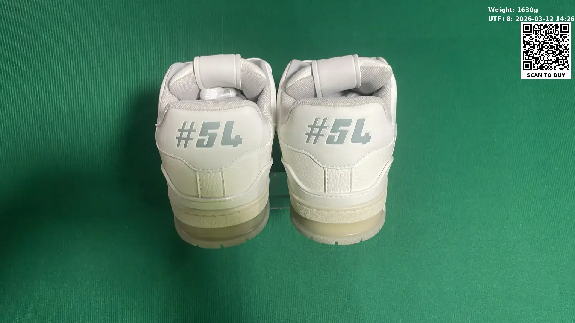 White #54 Sneakers
