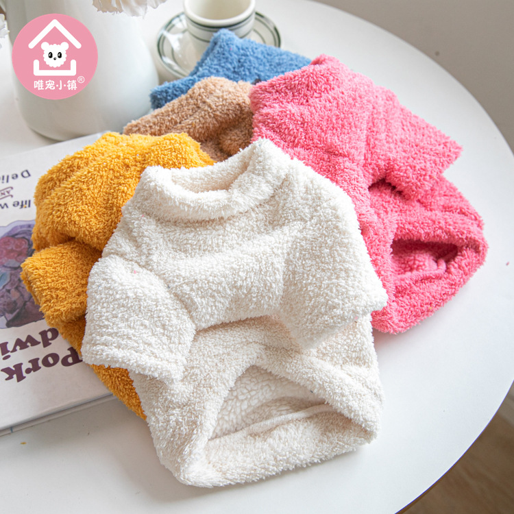Weipet small town autumn and winter home cute double-sided plush warm comfortable coat coat teddy dog pet clothes