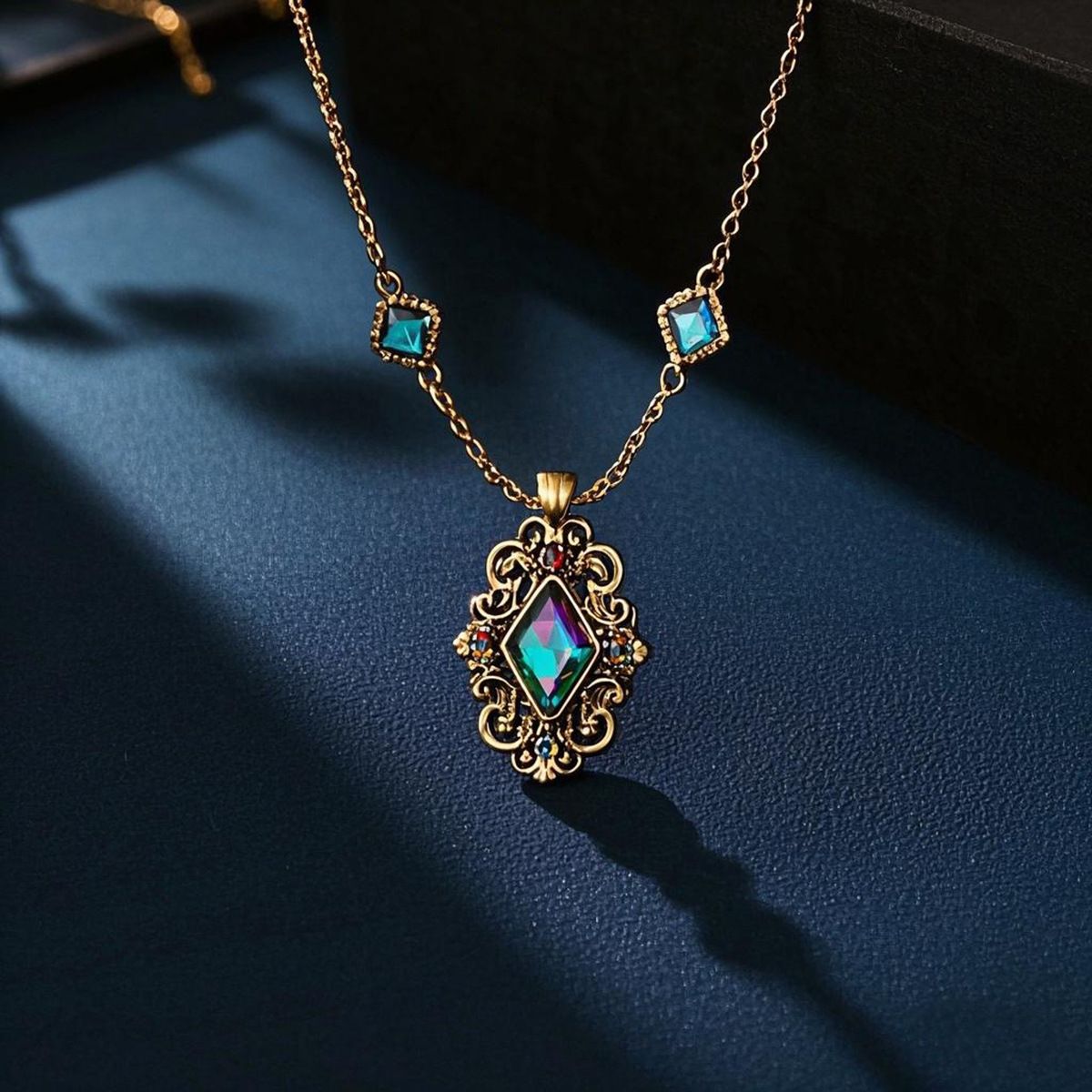 Kayi's New Moonstone Necklace Women's Fashion Light Luxury Niche Pendant High-End Temperament Versatile Clavicle Chain Wholesale