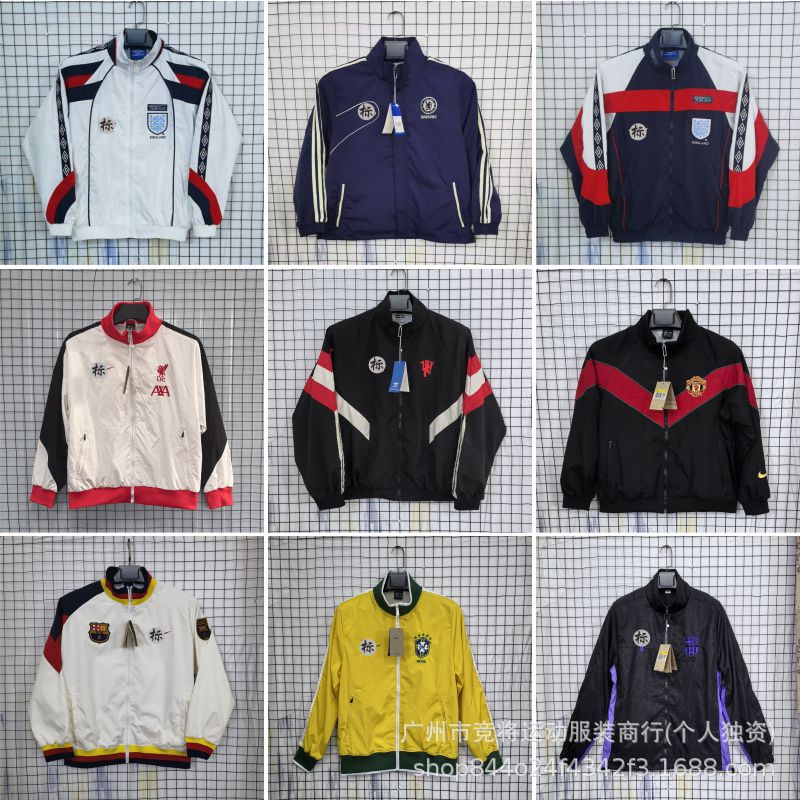 New Corteiz Trendy Brand Windbreaker Zipper Cardigan Waterproof Jacket American Retro Thick Embroidered Football Windbreaker