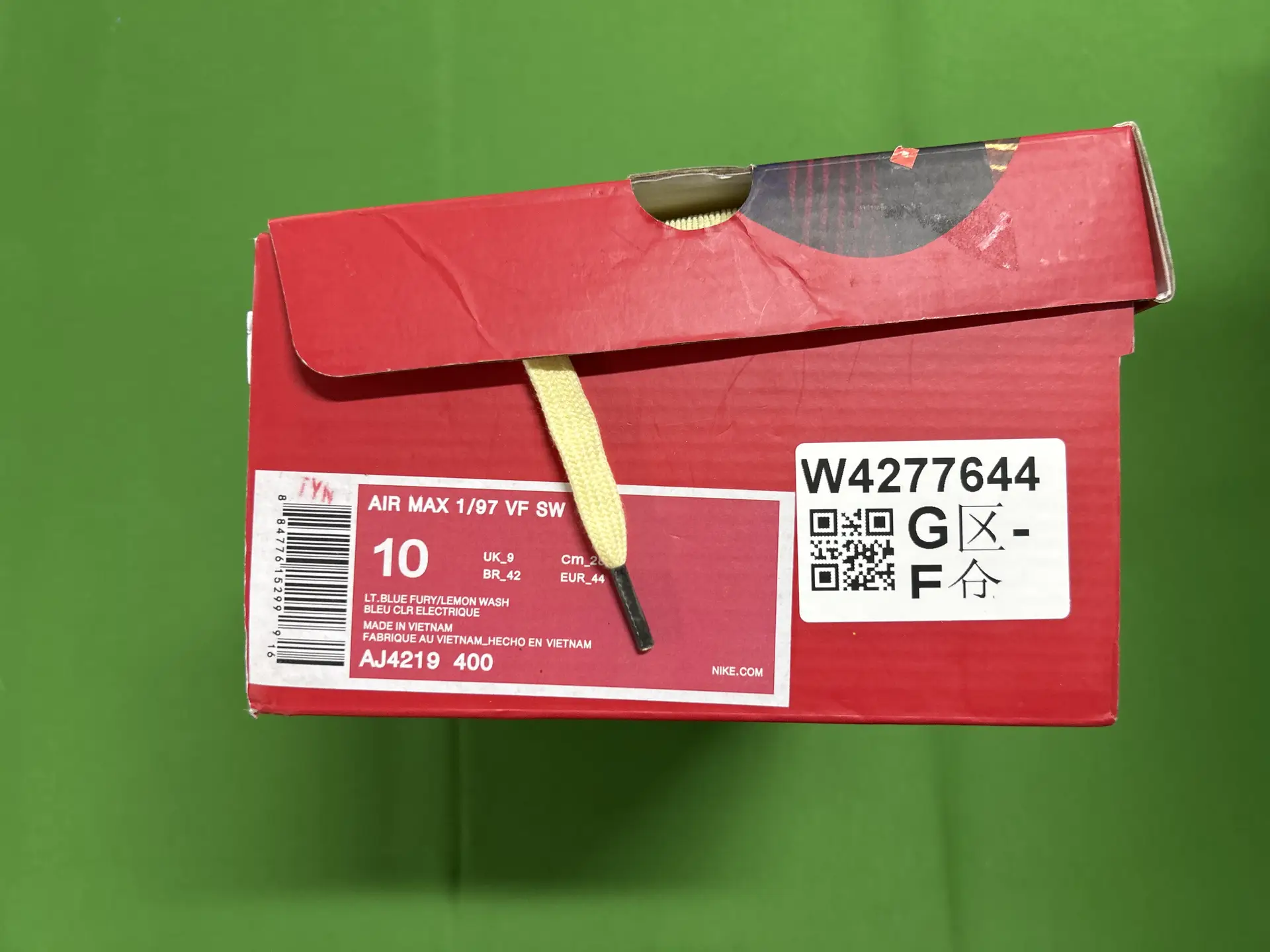 Nike Air Max 1/97 VF SW Sean Wotherspoon Light Blue Fury Lemon Wash