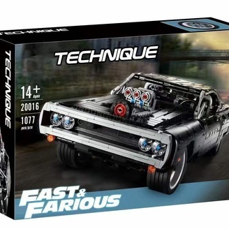 Chinese Building Block Technology Mechanical Set 42111 Fast and Furious Dodge Charger Racing Car Building Blocks