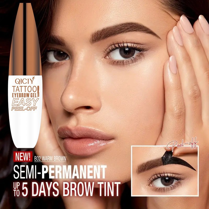 Cross-border QICIY tear eyebrow cream for holding makeup anti-blooming waterproof anti-sweat natural lasting not easy to tear off eyebrow glue