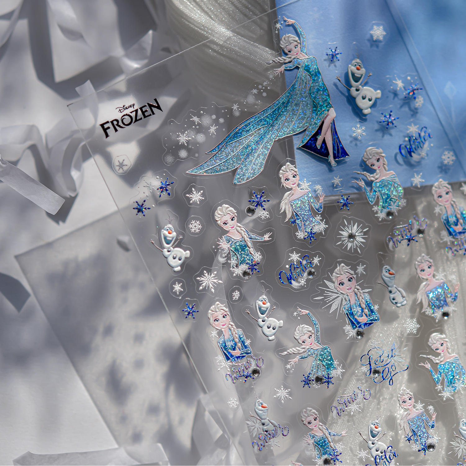 Disney Tomoni Nail Art Crystal Diamond Frozen Elsa Princess Guka Collage Handbook Cartoon Sticker