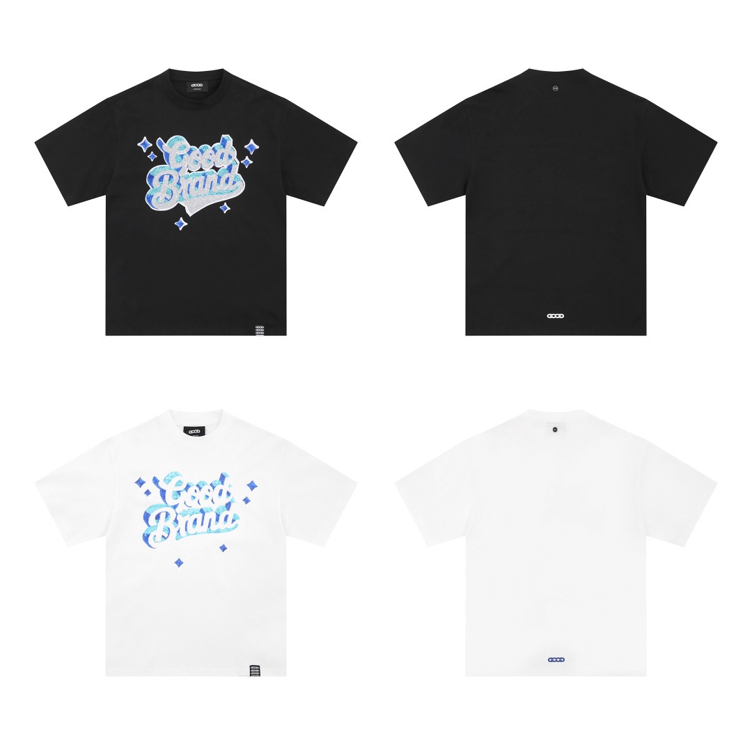 Foreign Trade Cross-Border 25Ss Summer New Goodbrand Good Stereo Star Sequin Loose Cotton Short-Sleeved t