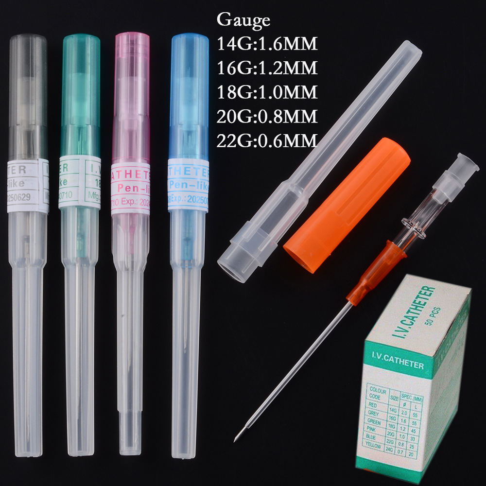 Disposable catheter puncture needle piercing tool earrings nose nails belly button ring perforator set 14/16G boxed