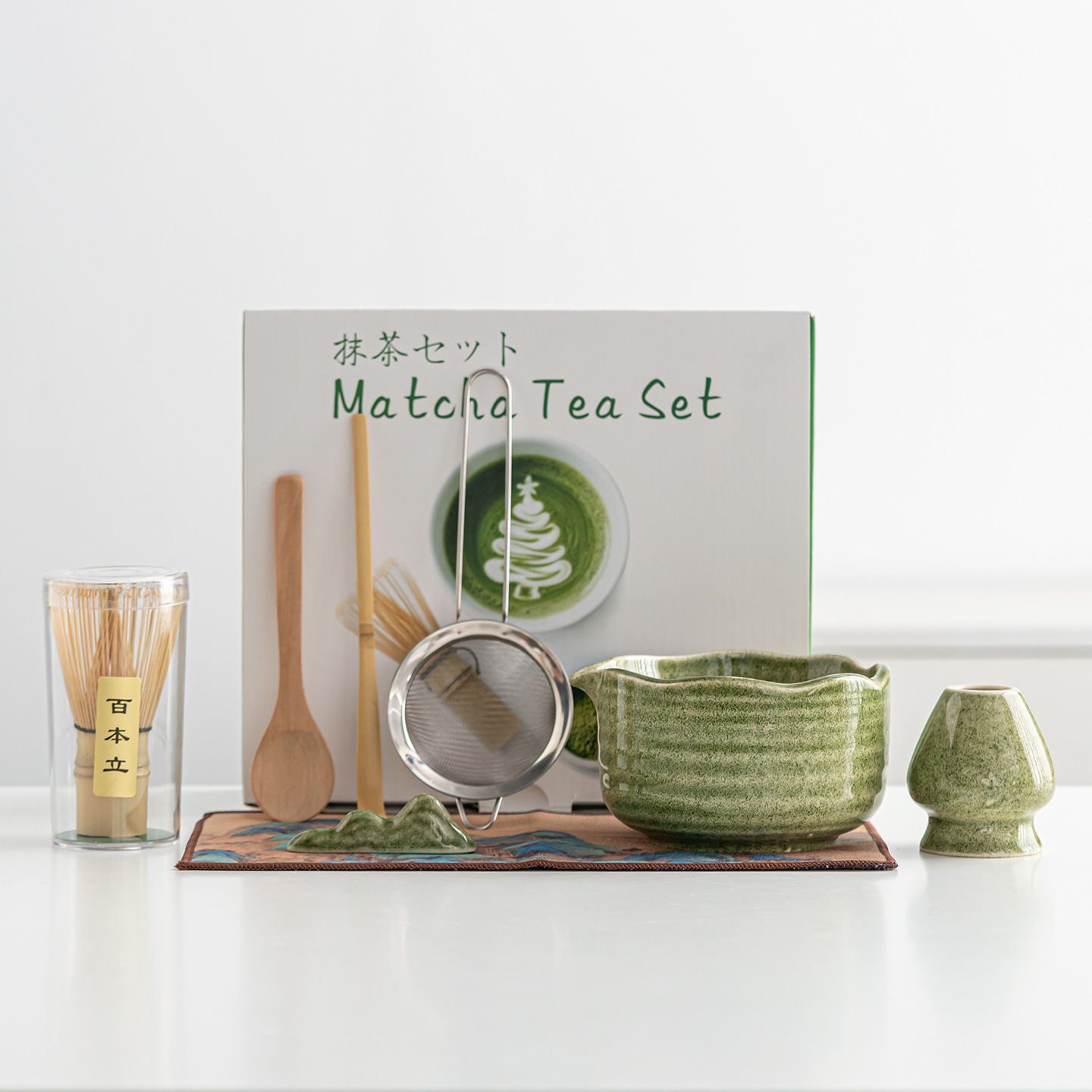 Cross-Border Matcha Tea Set Japanese Ceramic Matcha Bowl Tea Set with Spout Bai Benli Tools Amazon