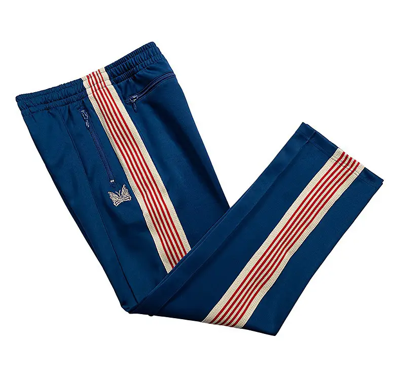 High Street Fashion Brand Needles Butterfly Pants Black and White Side Stripe Trousers Men and Women Sports Casual Pants Sports Pants