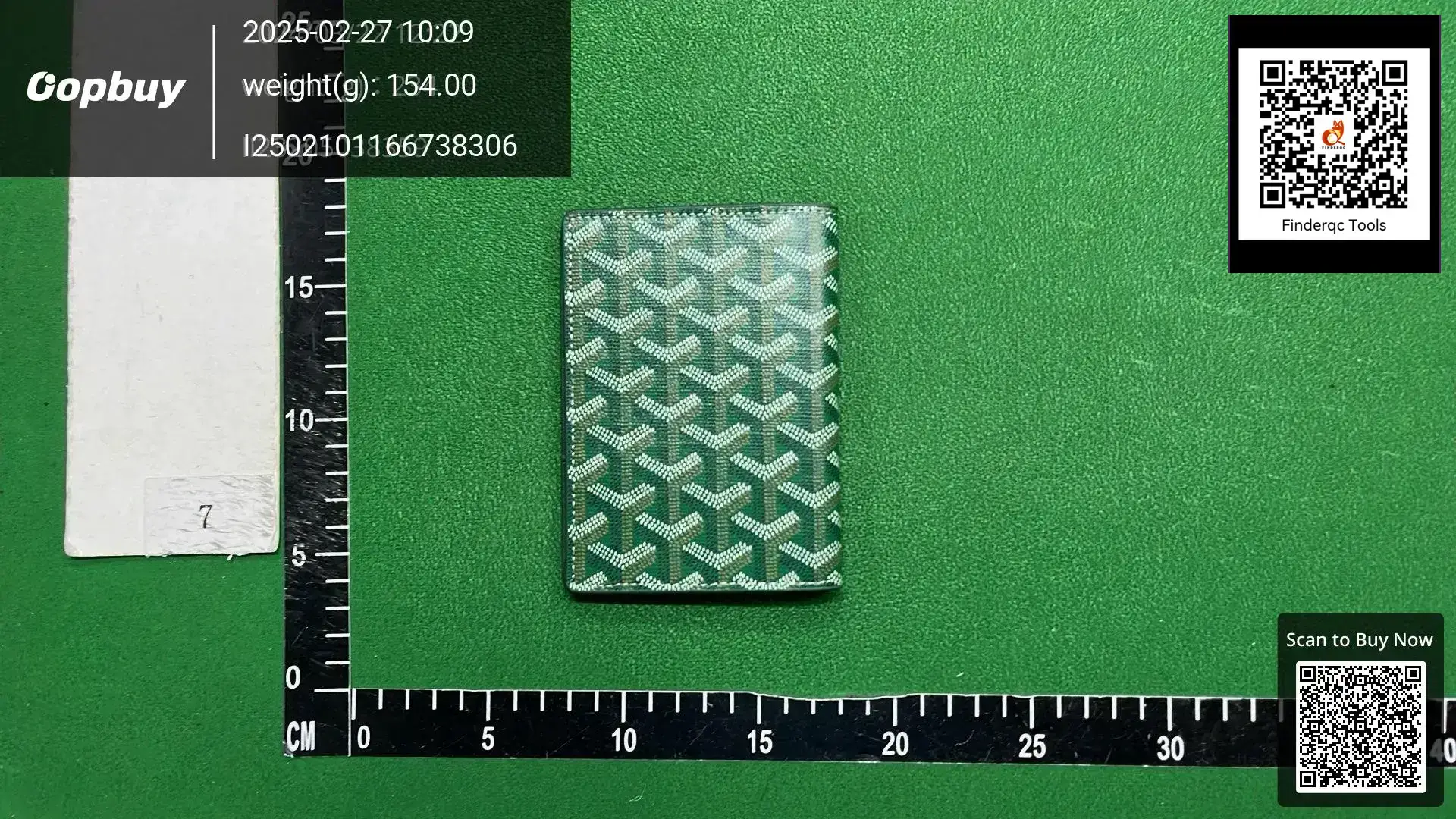 Goyard passport holder green