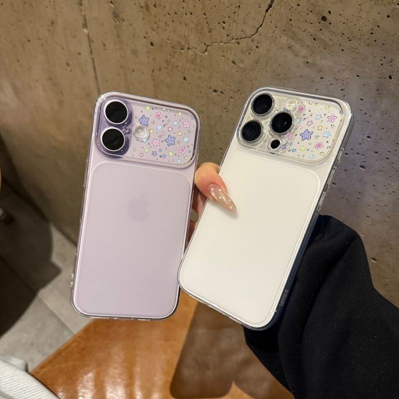 Polka Dot Star Pattern Large Window Case Instantly Transforms into 17, Suitable for Apple 17 Pro Max Phone Case 16 15 14 Pro Soft Case 1
