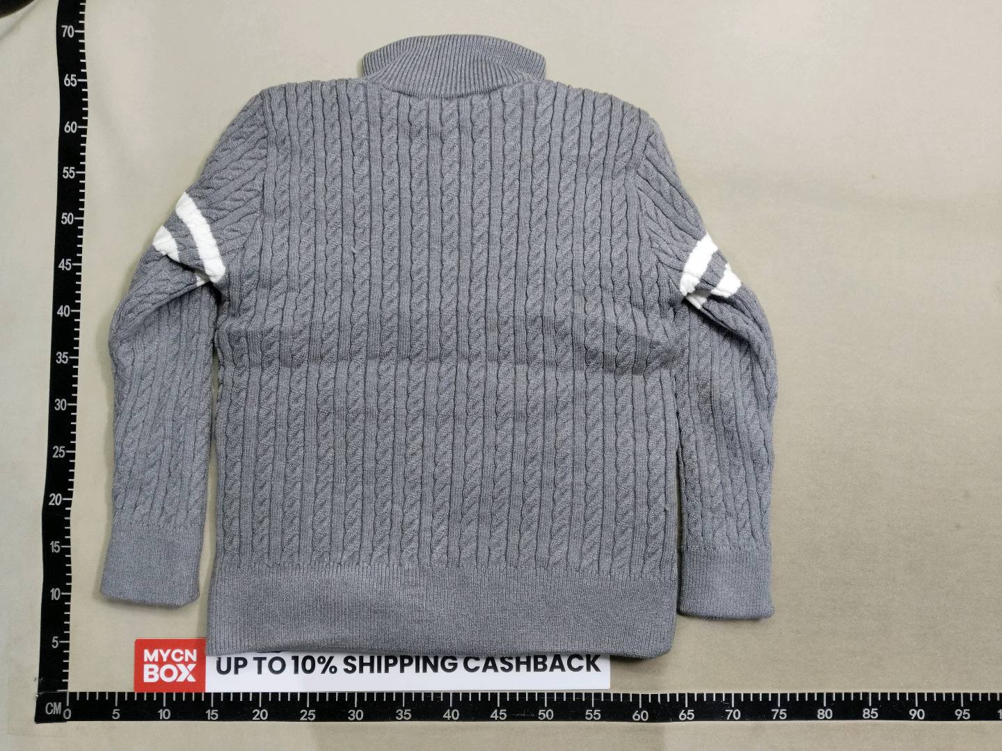 Moncler Grey Knitted Sleeve Down Jacket QC