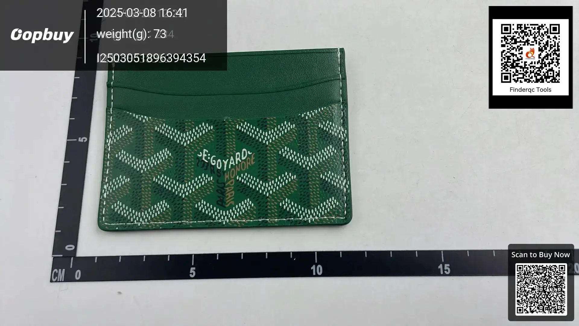 Goyard cardholder green