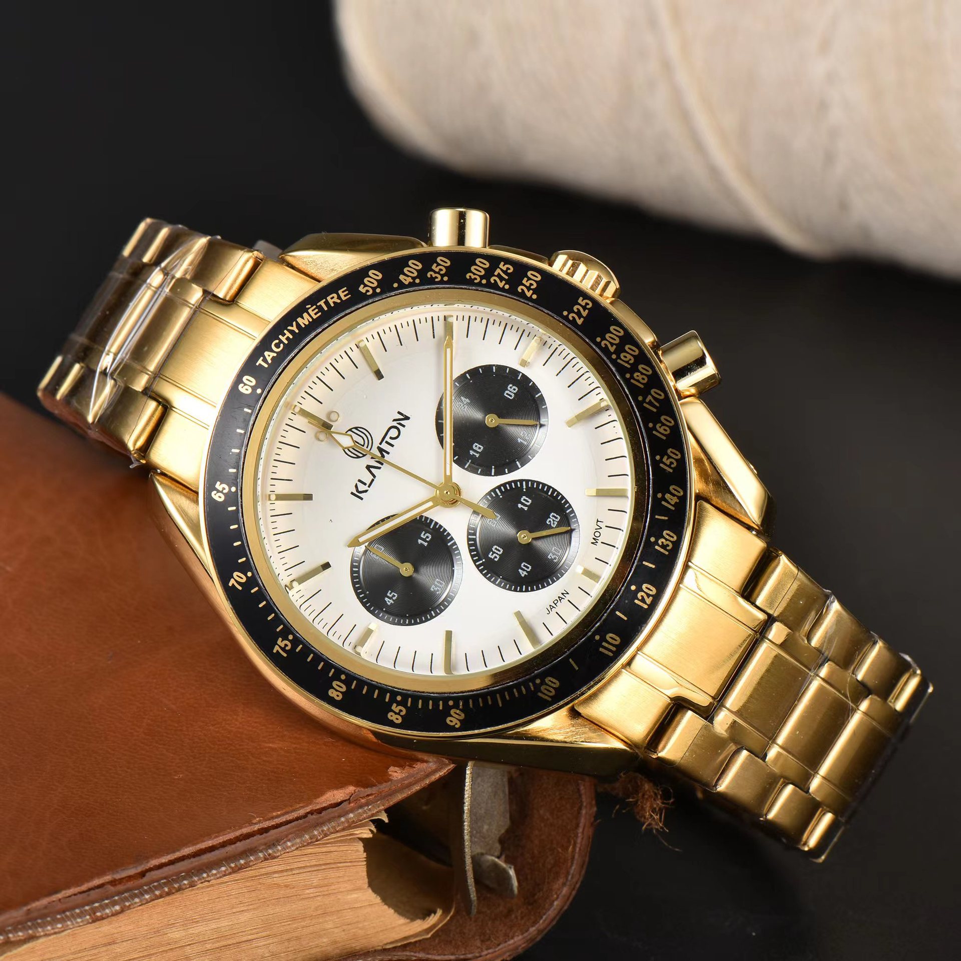 KLAMTON Men's Chronograph Waterproof Luminous Steel Band Watch