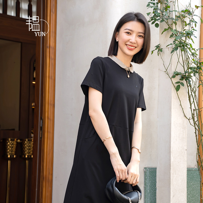 Yun Yun Polo Collar Design Dress for Women 2026 New Style High-End Large Size Loose Casual Mid-Length Dress