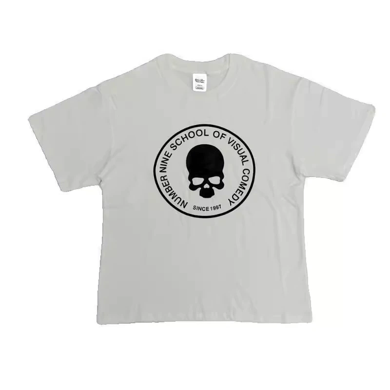 New 2024 Men Number Nine N9 Classic Skull Head T-Shirts Short Sleeves