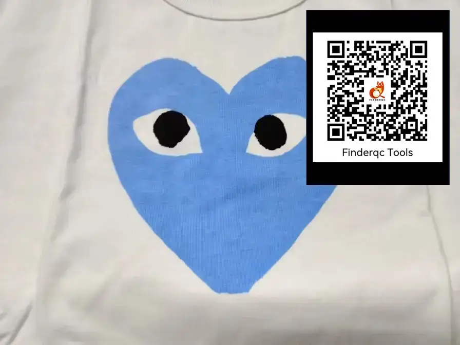 Comme des Garçons Play Blue Heart T-shirt White