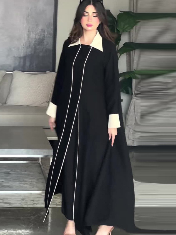 2024 Europe and the United States Amazon cross-border new autumn and winter ladies British style retro style locomotive coat long