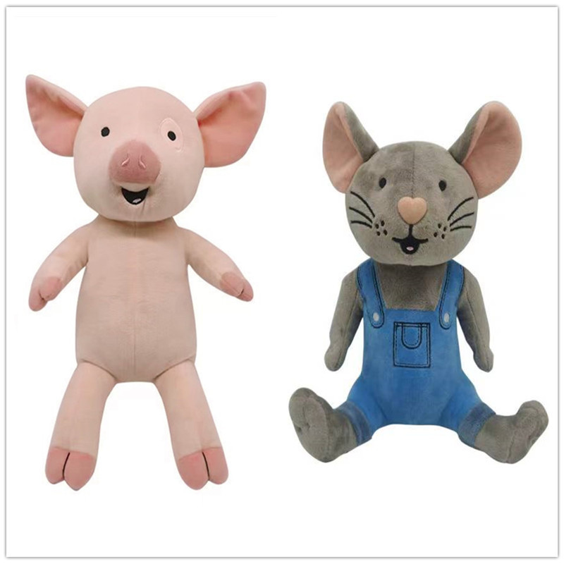 New if You Give a Mouse a Cookie Stuffed Doll Pink Pig Mouse Children's Picture Book Toy
