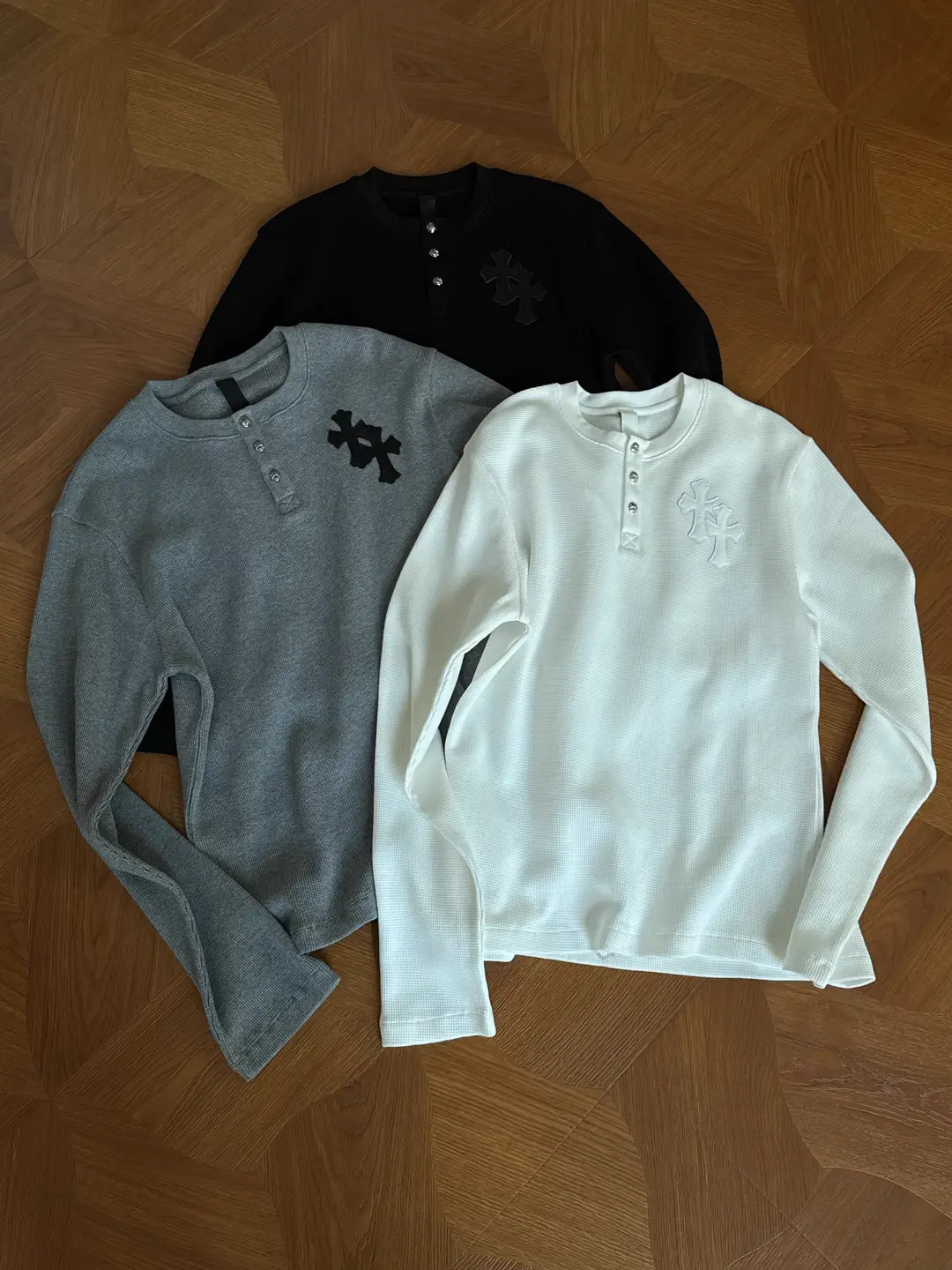 Chrome Hearts Long Sleeve T-Shirt Grey Black White