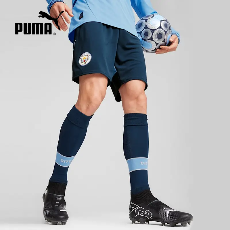 Puma Manchester City Themed Football Pants Mid-Pants 2025 Autumn Men's Mcfc Breathable shorts 775114-54