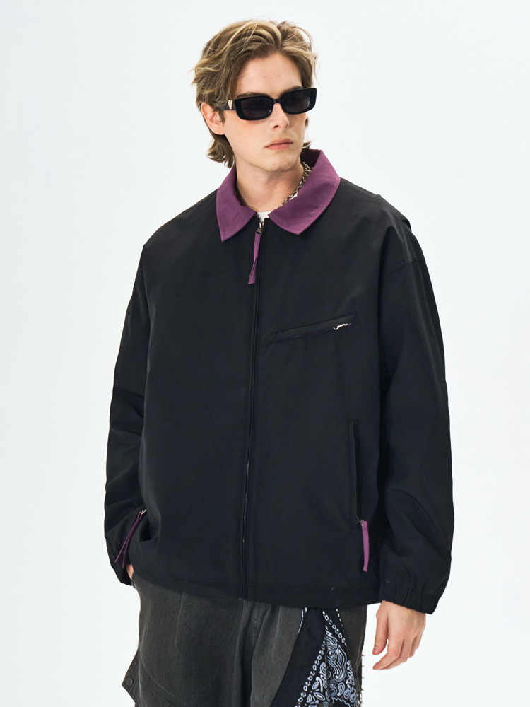 Jian Heng Cross-border Collar Jacket Jacket Men's Spring and Autumn Business High-end Casual Executive Jacket Trendy Brand High-end Sense Jacket