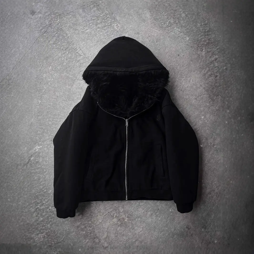 Cross-Border Fashion Hooded Cardigan Double-Layer Wearable Simple High-End Street Fashion Retro Simple Style Men's and Women's Jackets Batch