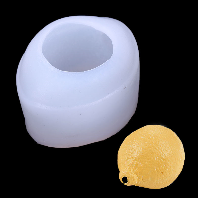 Three-dimensional lemon fruit shape gypsum aromatherapy candle silicone mold Creative mousse jelly pudding mold
